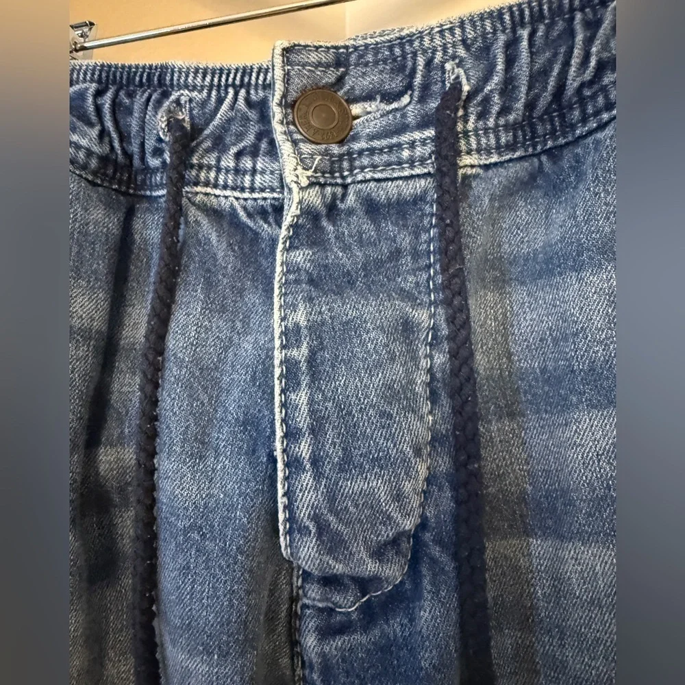 Abercrombie & Fitch Denim Jean Joggers Medium Vintage Y2K - Picture 2 of 8